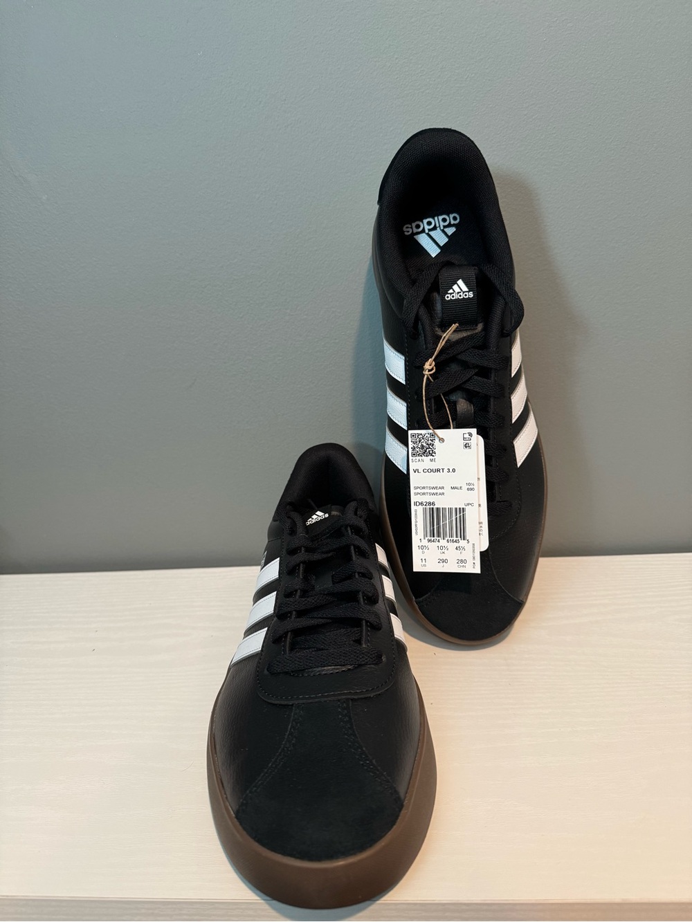 Adidas VL Court 3.0 Men’s Black & White Sneaker